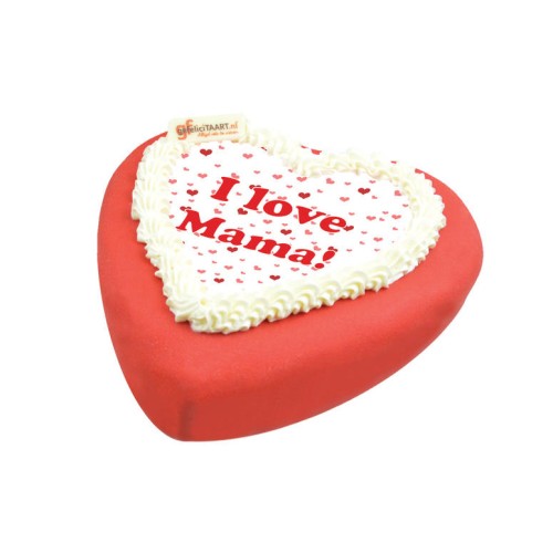 Mother's Day Heart Marzipan Cake